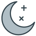 Clear Night filled outline Icon