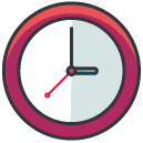 Clock Filled Outline Icon