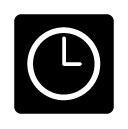 Clock in frame glyph Icon