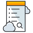 Cloud Computing Filled Outline Icon