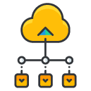 Cloud Service Filled Outline Icon