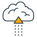Cloud Storage filled outline Icon