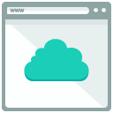 Cloud Webpage Flat Icon