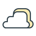 Clouds filled outline Icon