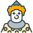 Clown filled outline Icon