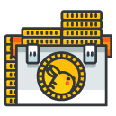 Coins Filled Outline Icon