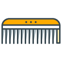 Comb filled outline Icon