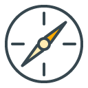 Compass filled outline Icon