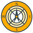 Compass filled outline Icon