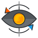 Convertion Marketing Eye Filled Outline Icon