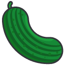 Courgette Filled Outline Icon