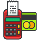 Credit Card Machine Filled Outline Icon