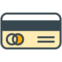 Credit Card filled outline Icon