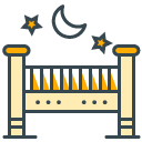 Crib filled outline Icon