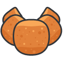 Croissant Filled Outline Icon
