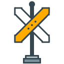 Crossroad filled outline Icon
