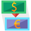 Currency Exchange Flat Icon