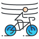 Cycling Filled Outline Icon