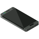Dark Smartphone Isometric Icon