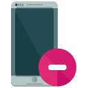 Delete Mobile Flat Icon