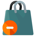 Delete Shopping Bag Flat Icon