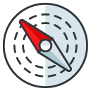 Direction Filled Outline Icon