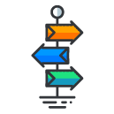 Directions filled outline Icon
