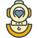 Diving Filled Outline Icon
