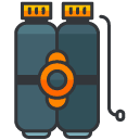 Diving Tank Filled Outline Icon