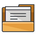 Document Folder Filled Outline Icon