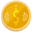 Dollar Coin Flat Icon