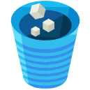 Drink with Sugar Isometric Icon