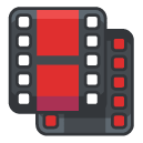 Duplicate Video Filled Outline Icon