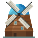 Dutch Windmill Flat Icon