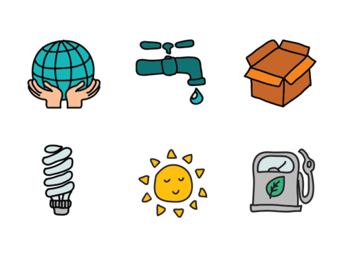 Ecology doodle icons