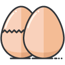 Eggs Filled Outline Icon