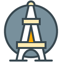 Eiffel filled outline Icon