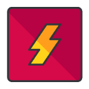 Electricity filled outline Icon