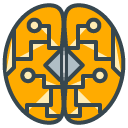 Electronic Brain filled outline Icon