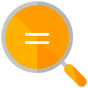 Equal Magnifier Flat Icon