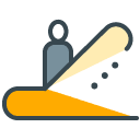 Escalator filled outline Icon