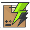 Express Box Filled Outline Icon