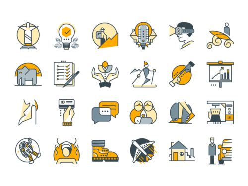 vector Filled outline icons pack