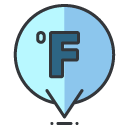 Fahrenheit Filled Outline Icon