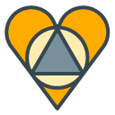 Faithful filled outline Icon