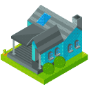 Family Porch Home Isometric Icon