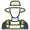 Farmer filled outline Icon