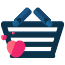 Favorite Shopping Basket Flat Icon
