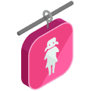 Female Bathroom Isometric Icon