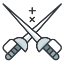 Fencing Filled Outline Icon